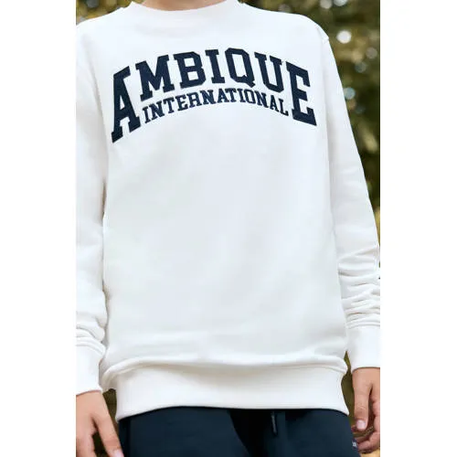 sweater ecru Logo | Sweater van Ambique, foto 4