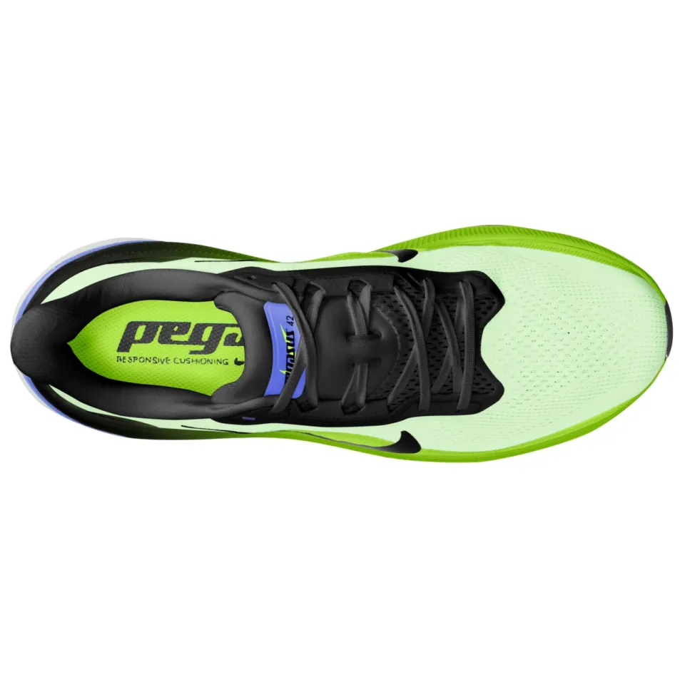 Nike Air Zoom Pegasus 42 Hardloopschoenen Neongroen Zwart Blauw, foto 6