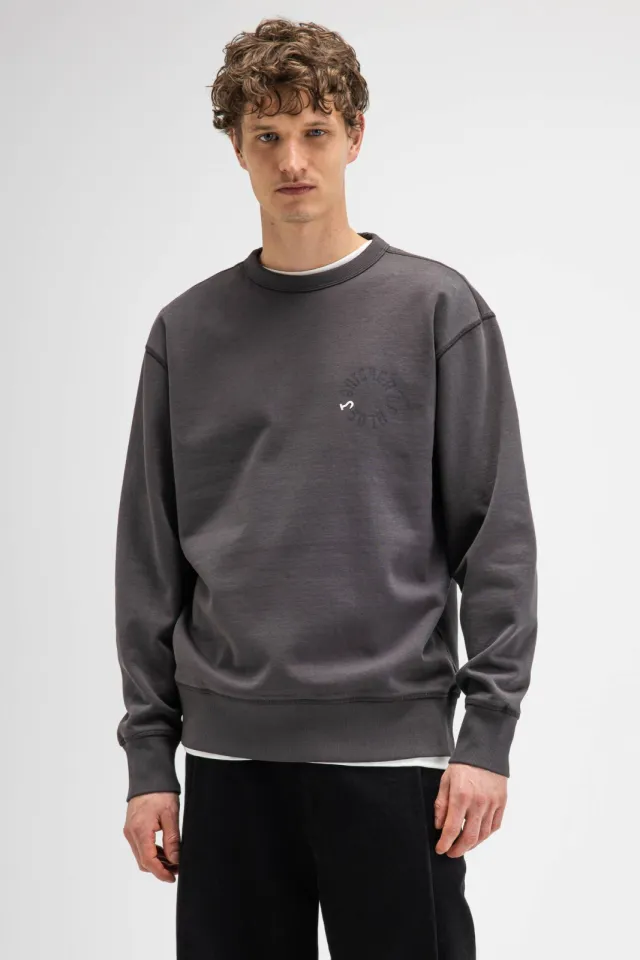 Butcher of Blue relaxed fit sweater met backprint - grijs Agatha Grey
