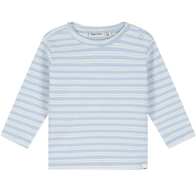 Babyface gestreepte longsleeve lichtblauw