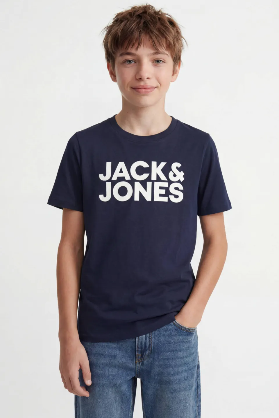 Jack & Jones Junior logo T-shirt wit, foto 6