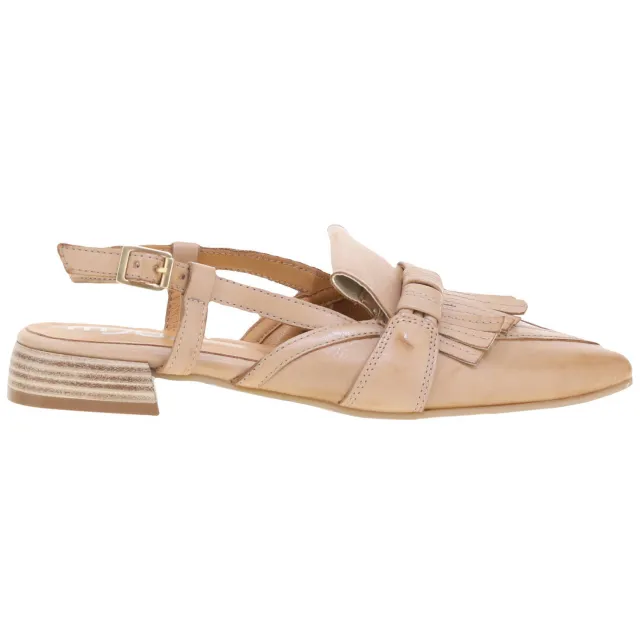 Mjus Porto slingback loafer lichtbruin