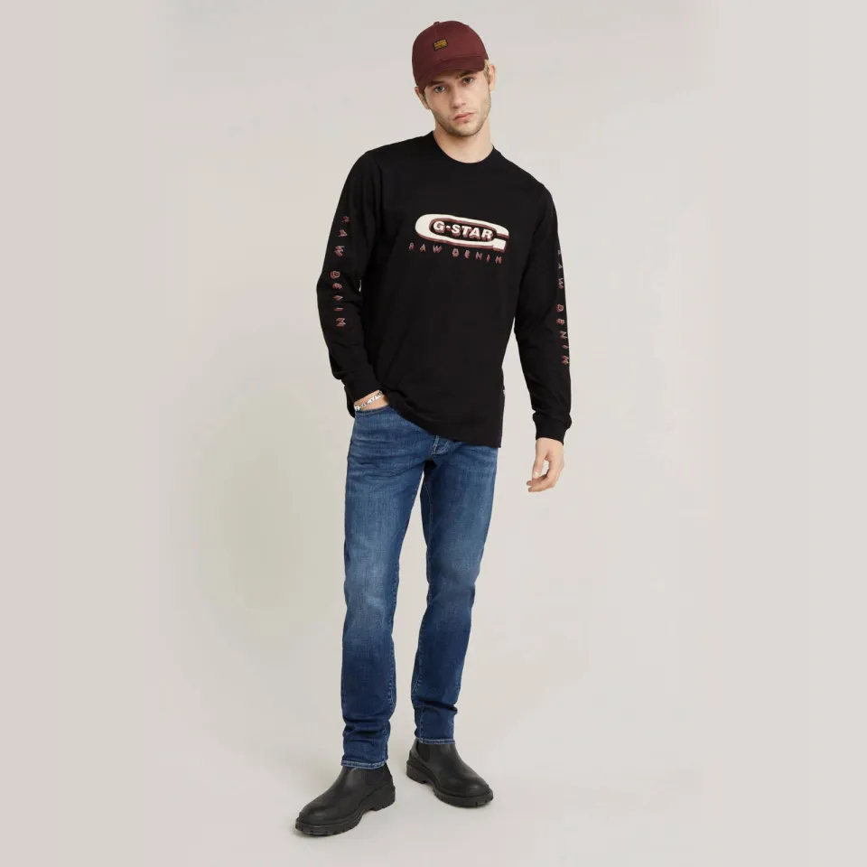 G-Star Raw G-STAR 3301 slim fit jeans medium aged Blauw