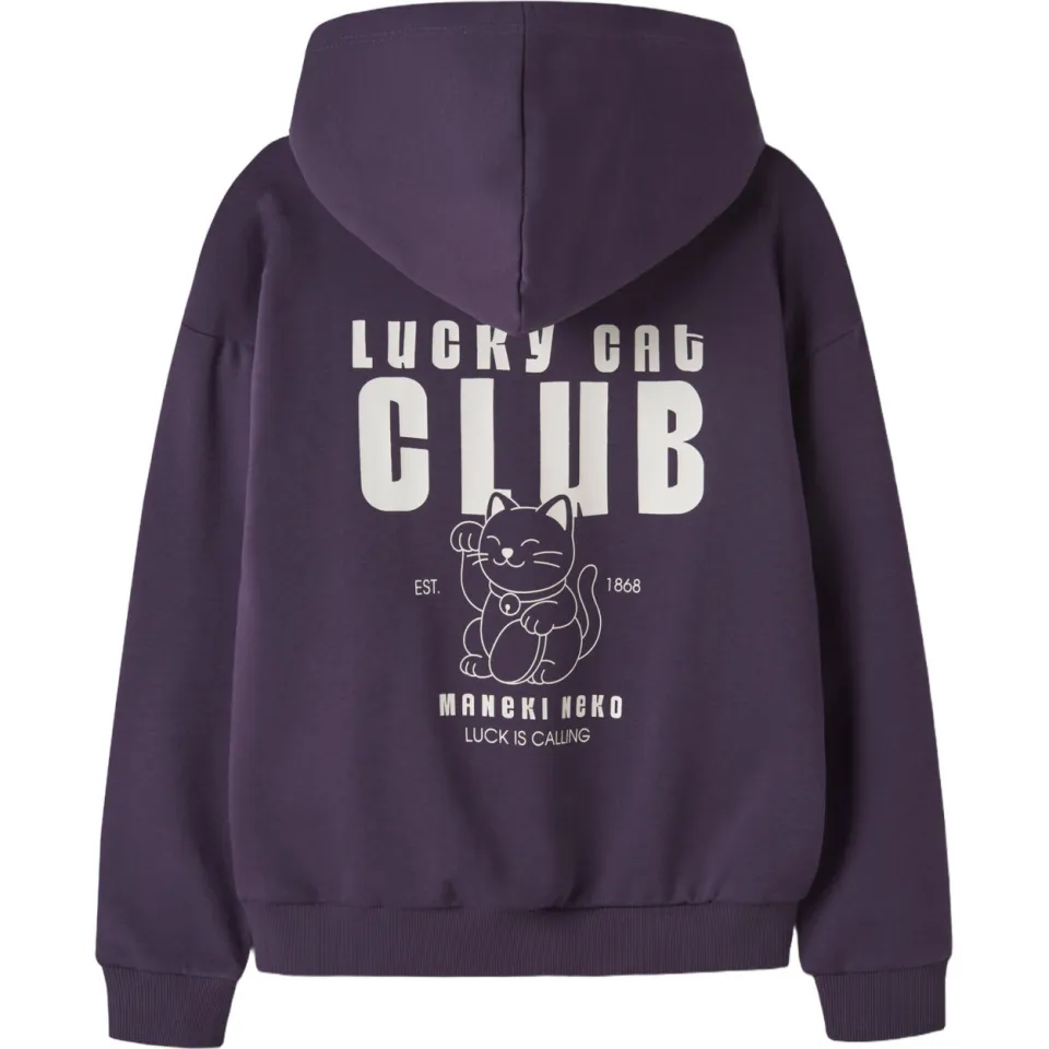 NAME IT KIDS sweater met backprint - paars, foto 2