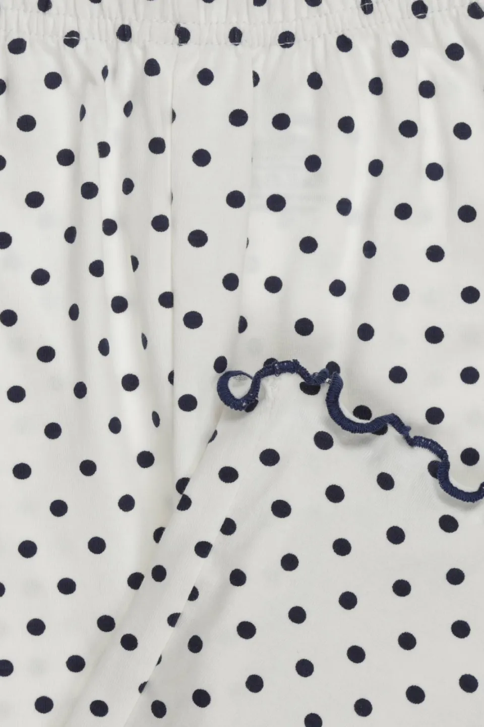 Little Label pyjama met stippen ronde hals wit/donkerblauw, foto 5