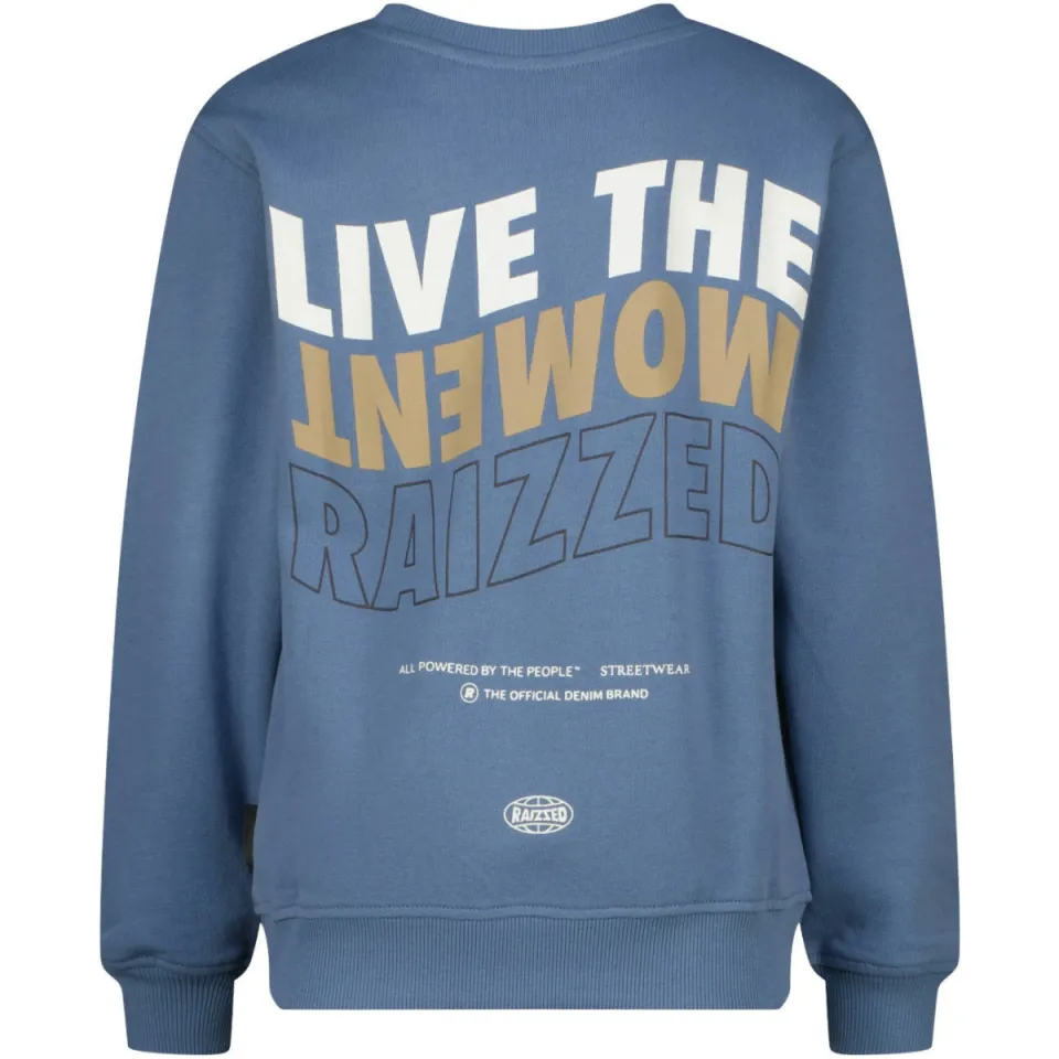Raizzed sweater met backprint - blauw, foto 4