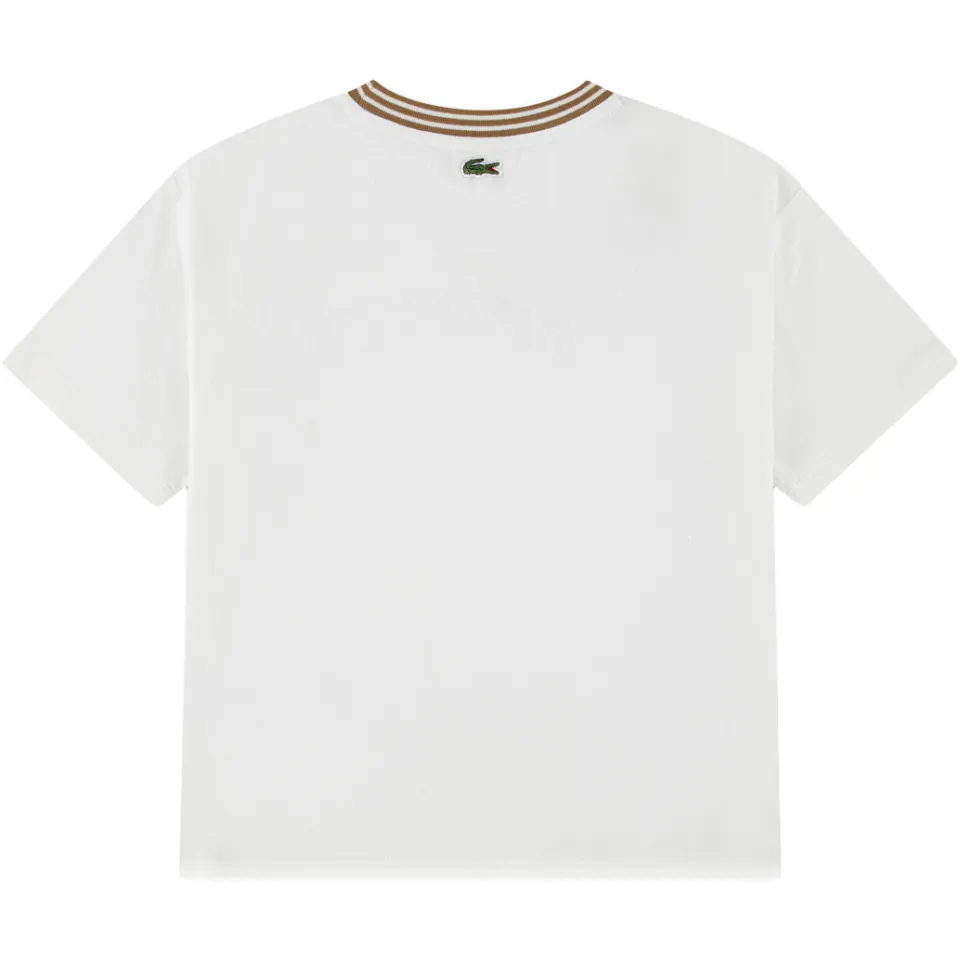 Lacoste T-shirt met tekst wit, foto 2