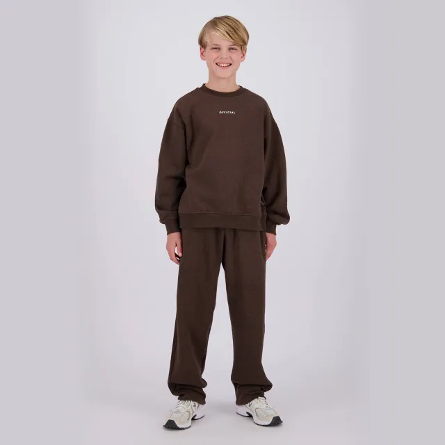 Raizzed oversized sweater met backprint - bruin
