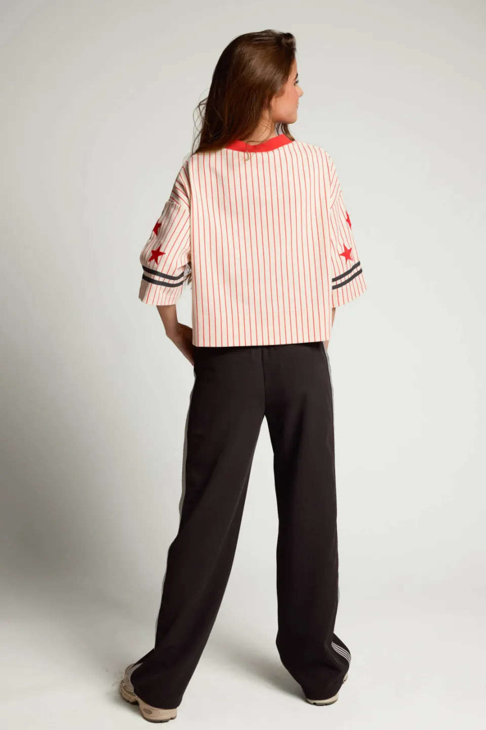 LOOXS 10sixteen gestreept t-shirt ecru/rood, foto 6