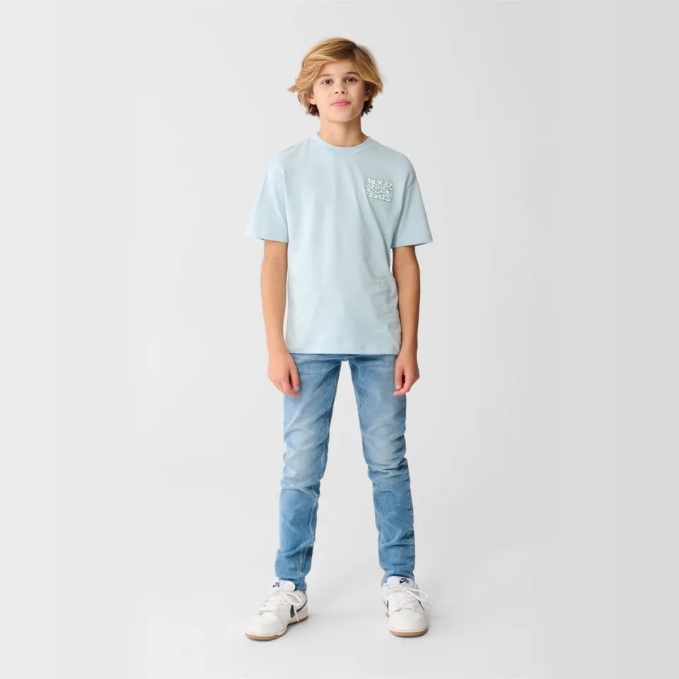 Shoeby slim fit jeans light blue denim Blauw