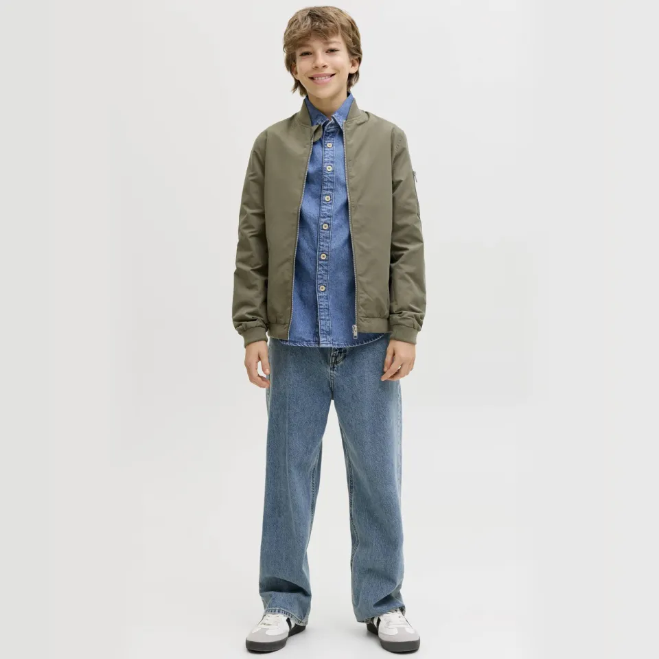 Jack & Jones JUNIOR denim overhemd medium blue denim, foto 4