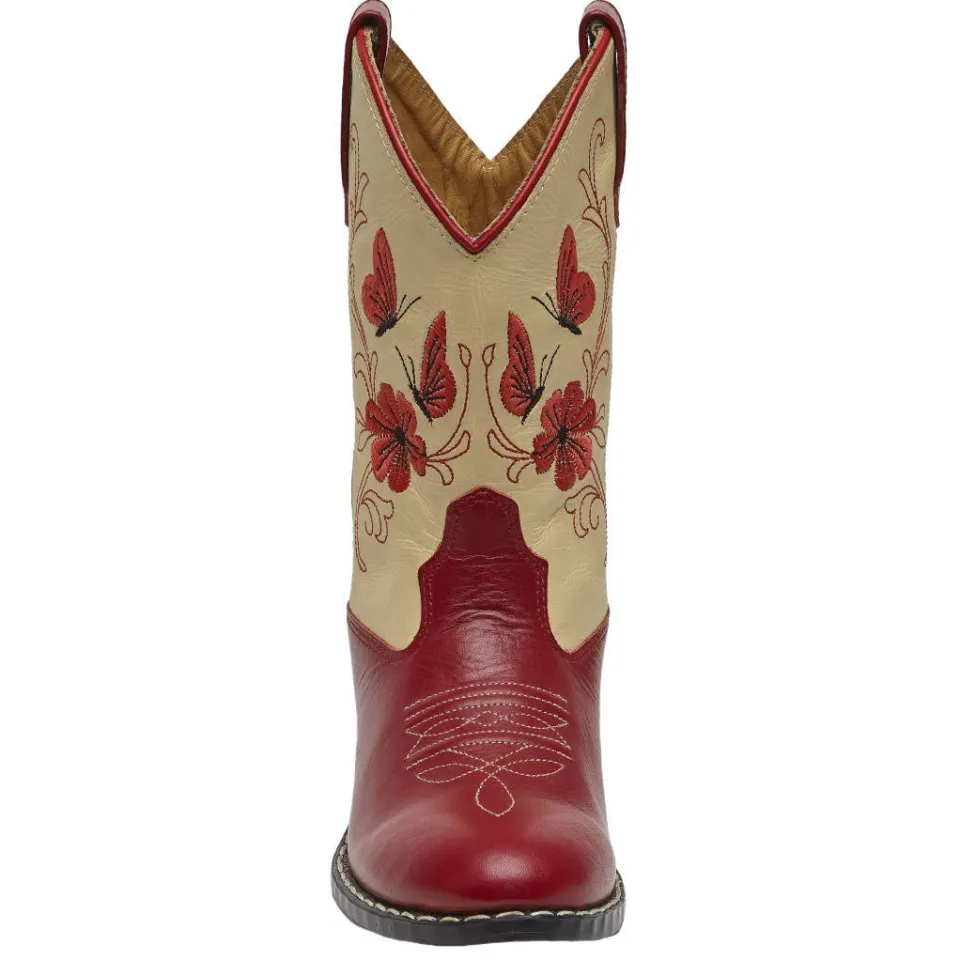 Bootstock western leren laarzen - rood/ecru, foto 2