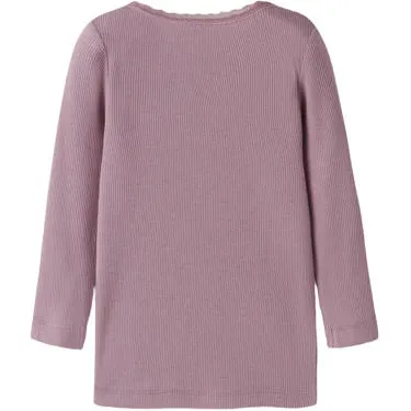NAME IT MINI ribgebreide longsleeve roze, foto 2