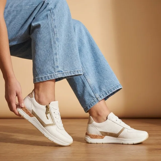 Rieker 58902-80 sneaker wit