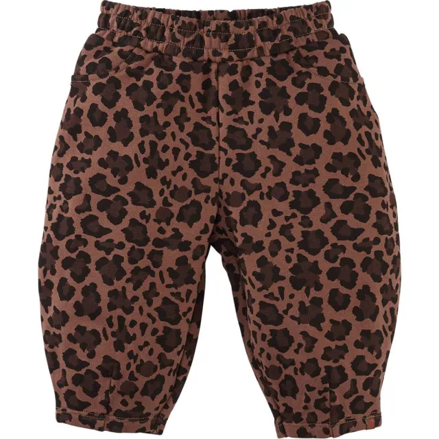 Z8 newborn katoenen babybroek met panterprint bruin, foto 2