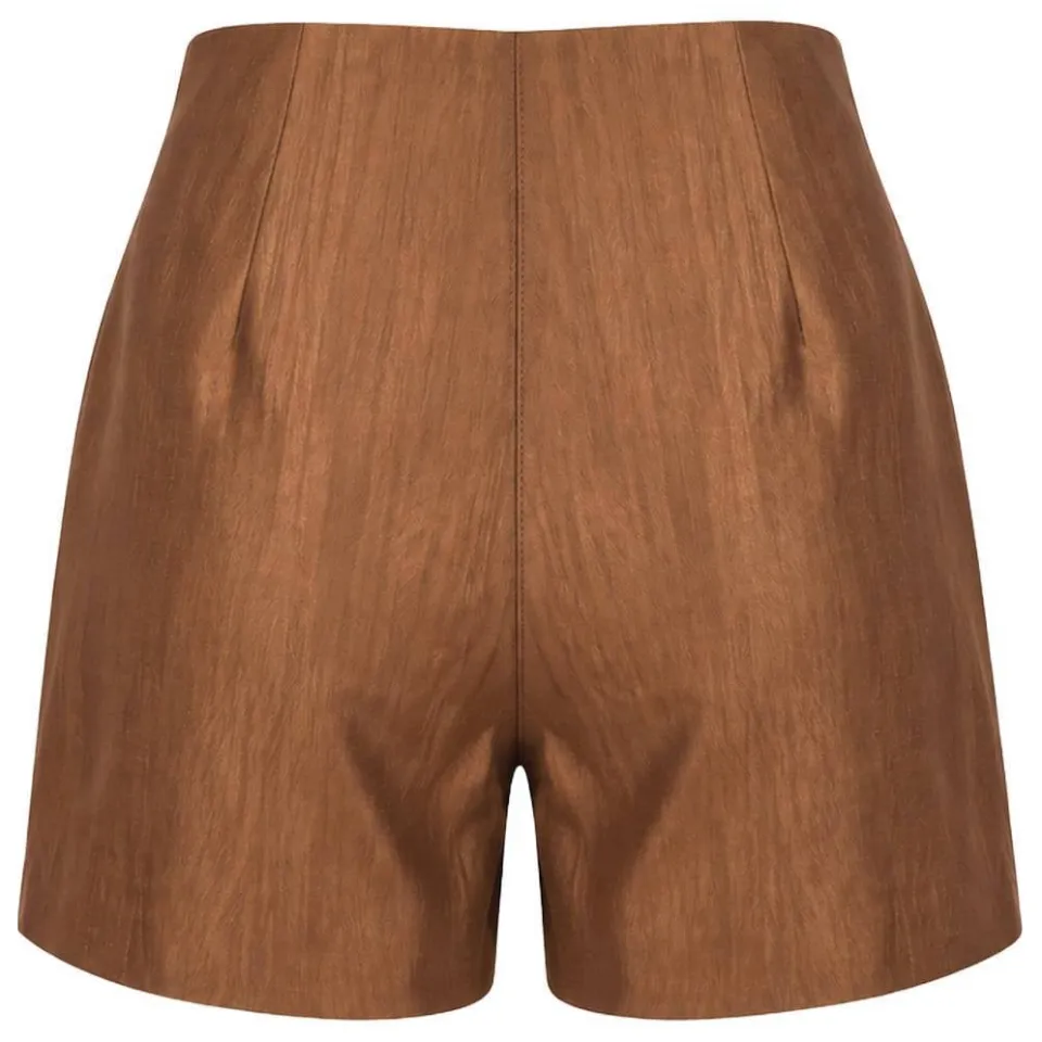 NIK&NIK casual short met plooien - bruin, foto 4