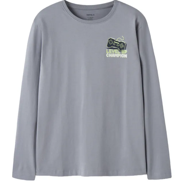 NAME IT longsleeve met gameprint lichtblauw