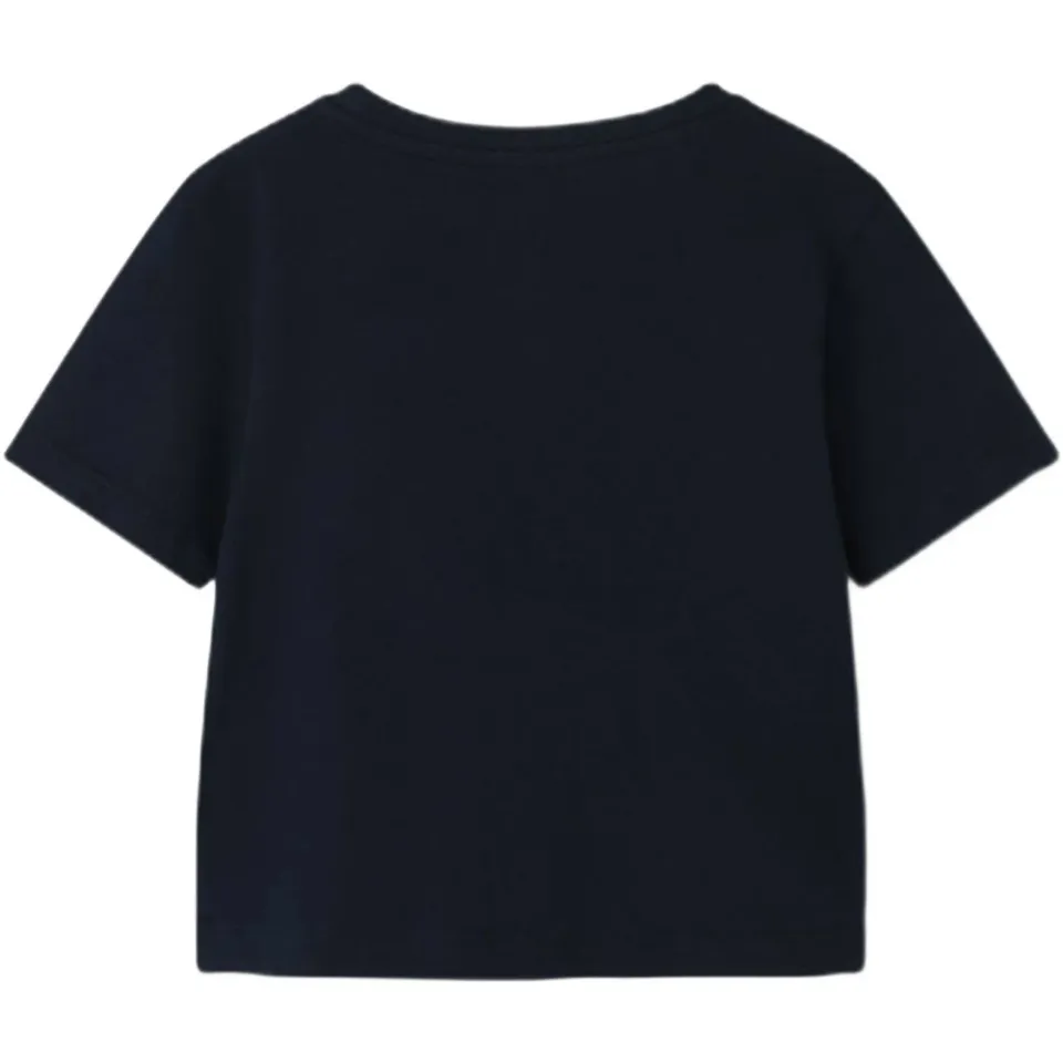 NAME IT T-shirt donkerblauw effen