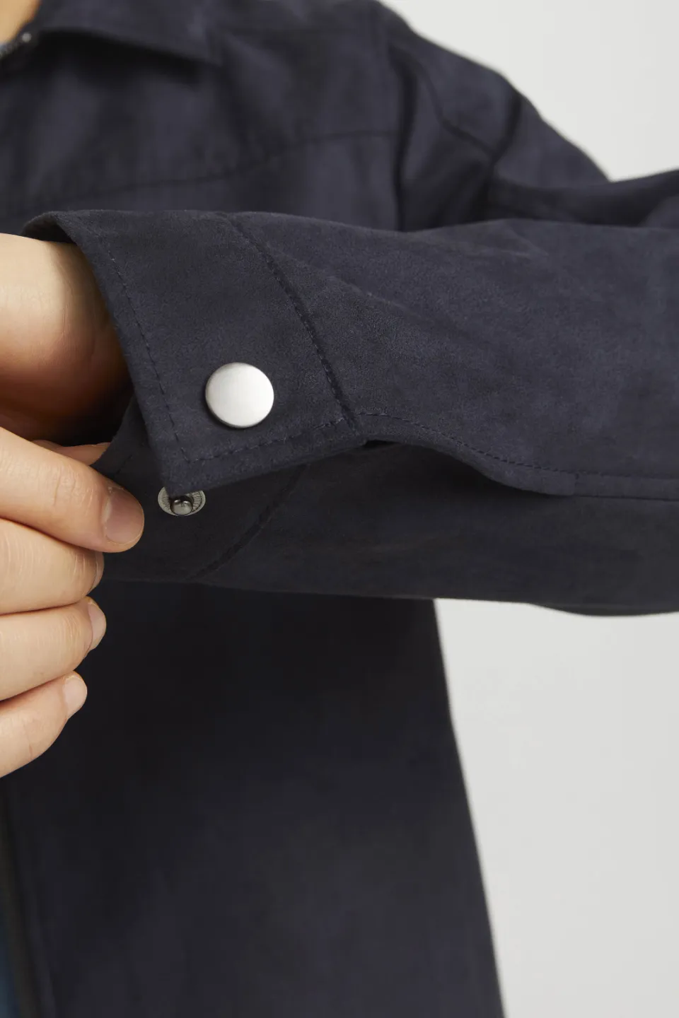 Jack & Jones ESSENTIALS suèdelook jas - zwart, foto 4
