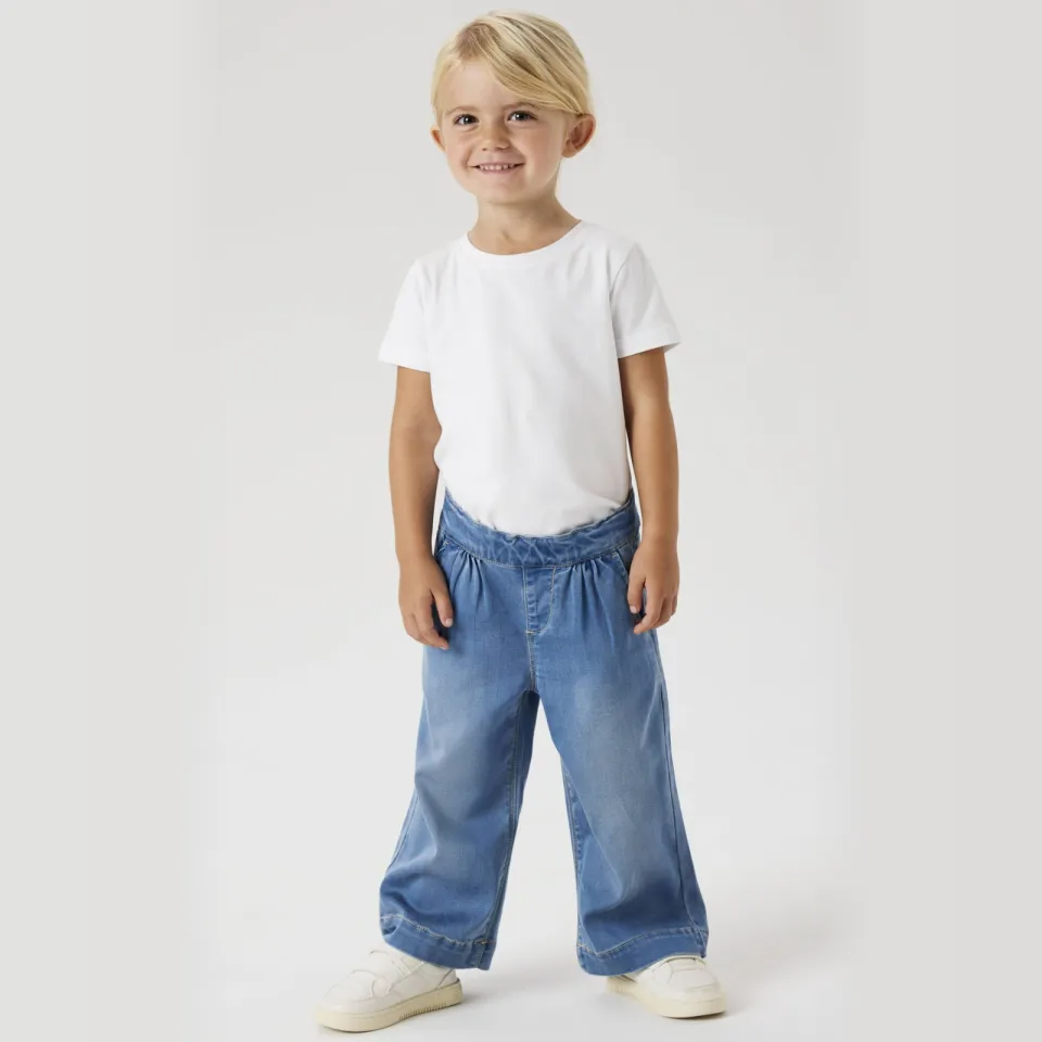 NAME IT MINI wide leg jeans NMFBELLA medium blue denim