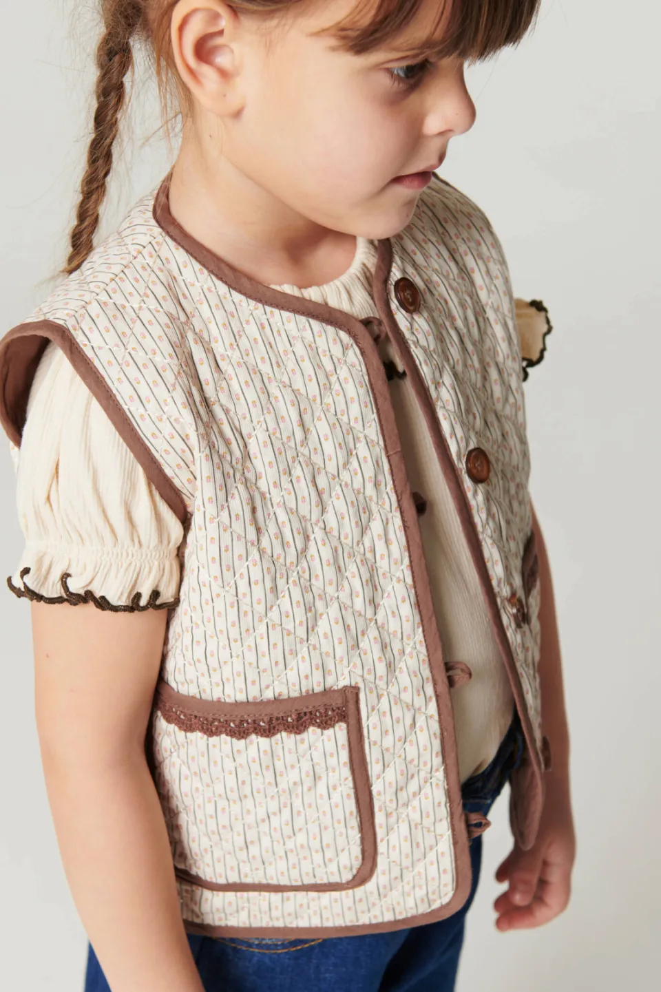 Copenhagen Colors gilet met print - zand/bruin, foto 5