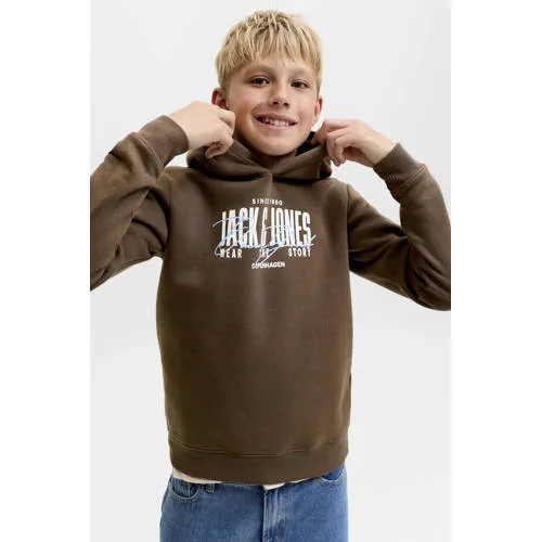 Jack & Jones JUNIOR hoodie met logo - bruin, foto 6