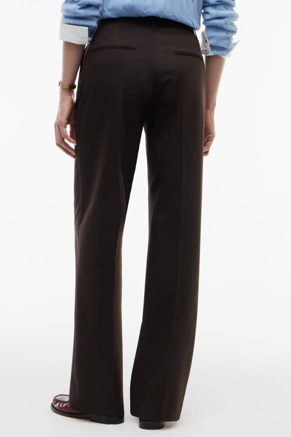 Tommy Hilfiger straight leg pantalon - donkerbruin, foto 4