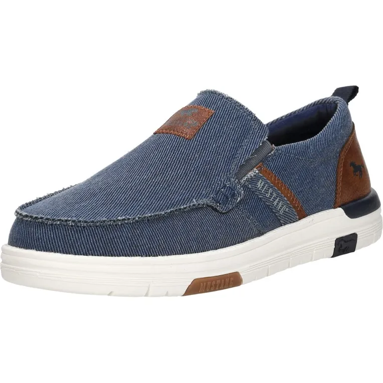 Mustang instappers sneakers laag blauw, foto 3