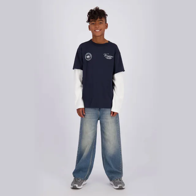 Vingino Luciano baggy jeans - mediumblauw Tinted Mid Blue