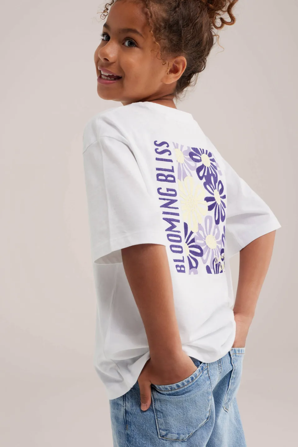 WE Fashion T-shirt wit met bloemenprint, foto 5