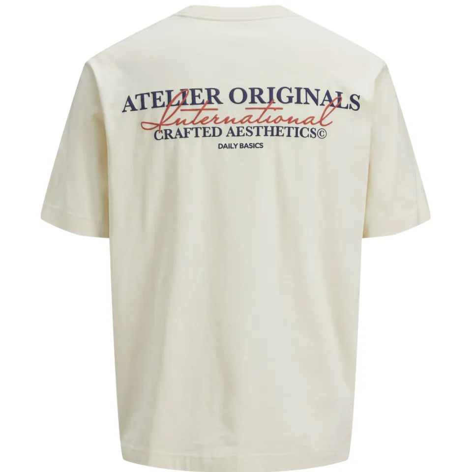 Jack & Jones junior t-shirt met backprint ecru, foto 3