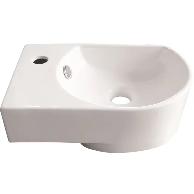 Go by Van Marcke Fontein VM Go Flexy Links 41x27x14.2cm Porselein Glans Wit Met Overloop