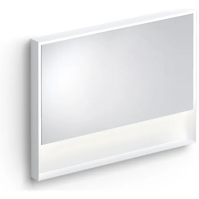 Clou Look At Me Spiegel 2700K LED-Verlichting IP44 Omlijsting In Mat Wit 110x8x80cm Wit Mat