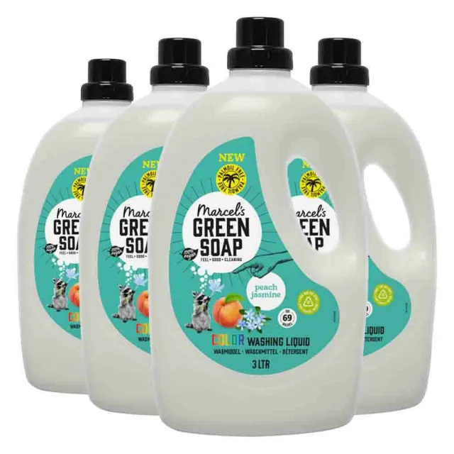 Marcel's Green Soap vloeibaar wasmiddel perzik & jasmijn