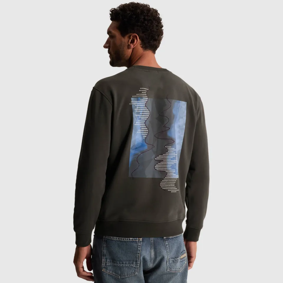 Cast Iron relaxed fit sweater met backprint - clever crows, foto 4