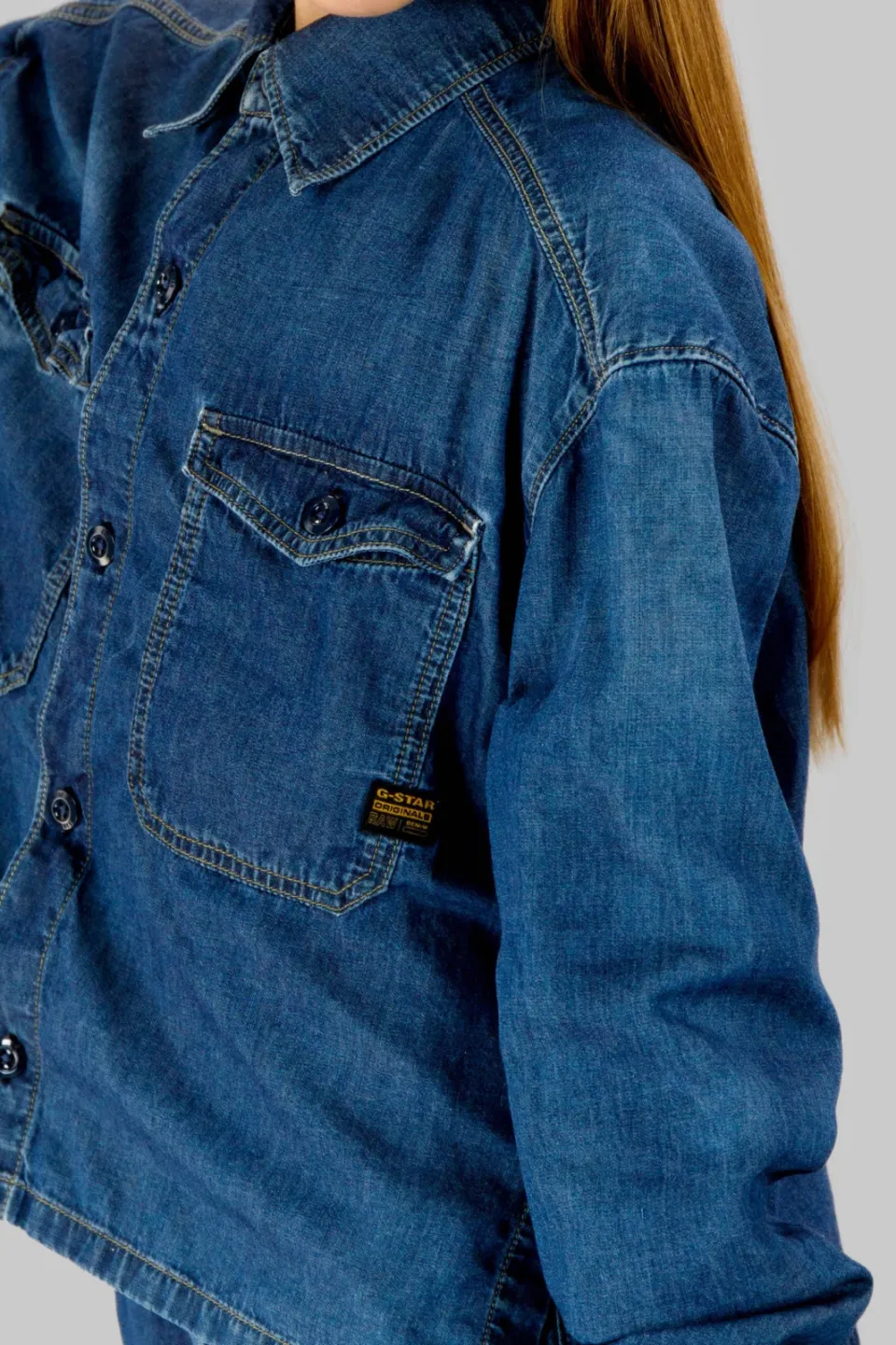 G-Star denim overhemd blauw, foto 6