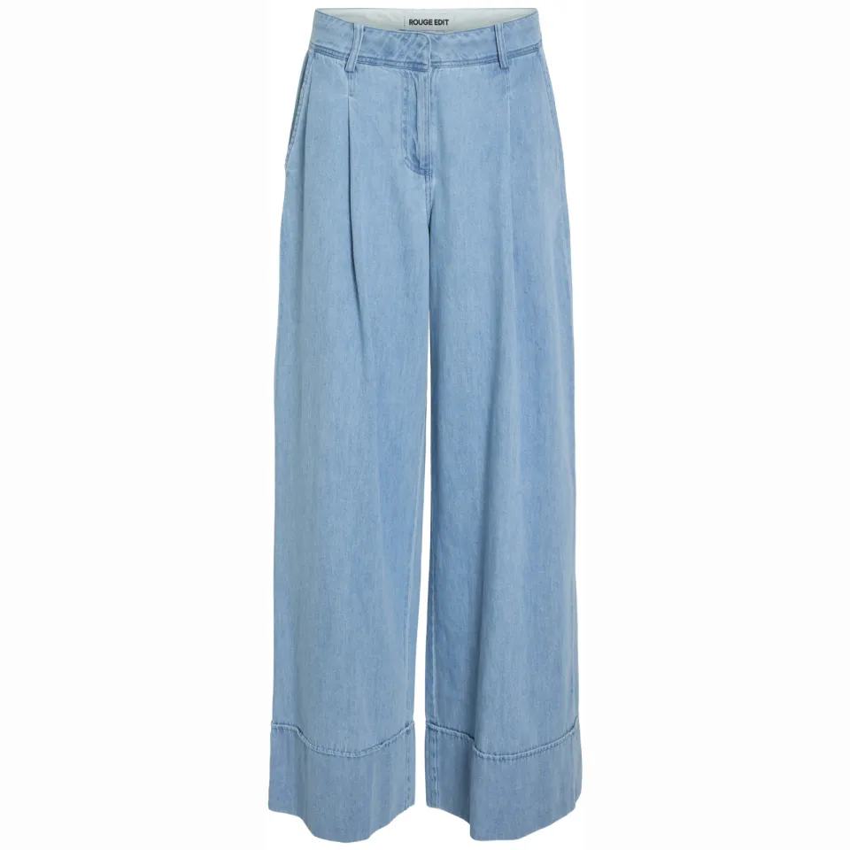 Rouge Edit Roufrancie Mae Rw Wf F/L Trouser/1 wide leg jeans light blue denim, foto 2