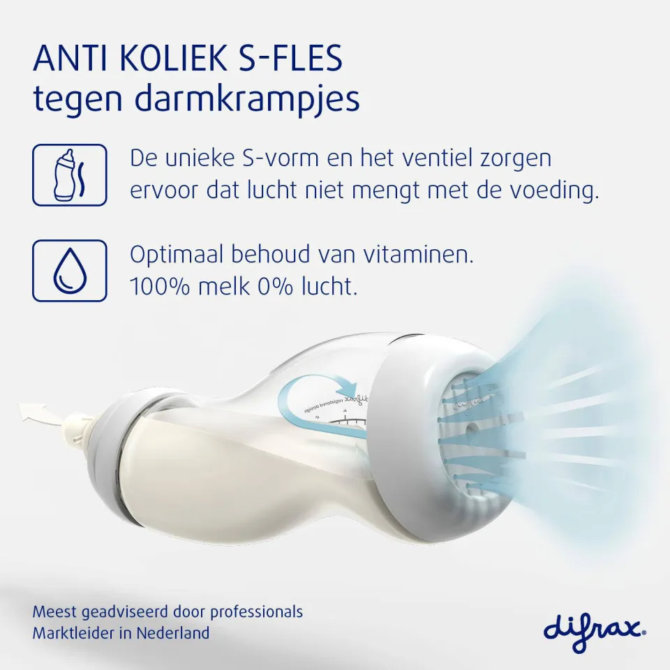 Difrax Brede Papfles XL 310 ml wit, foto 6