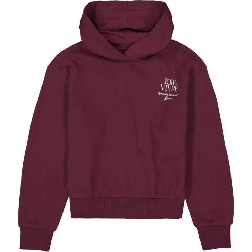 Garcia oversized hoodie met backprint - donkerrood, foto 3