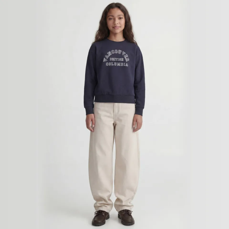 JJXX GIRL sweater met tekst - donkerblauw