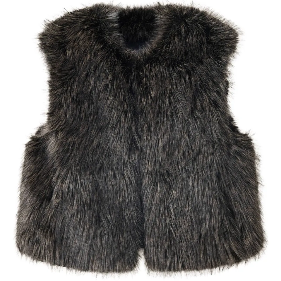 Mango Teen imitatiebont bodywarmer zwart, foto 3