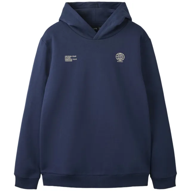 LMTD hoodie met backprint - donkerblauw