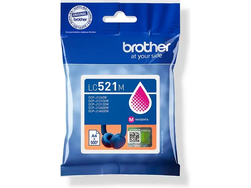 Brother LC-521M inktcartridge magenta, foto 2