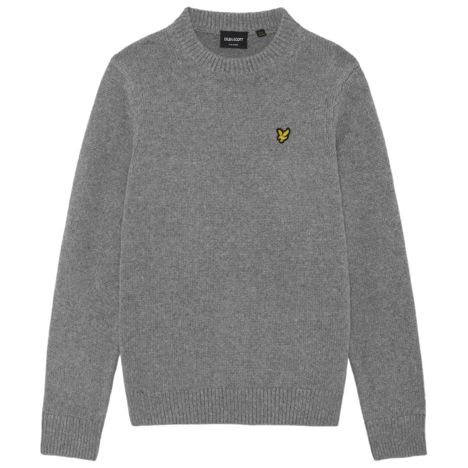 Lyle & Scott Jongens Truien & Vesten Melange Crew Neck Jumper - Grijs, foto 2