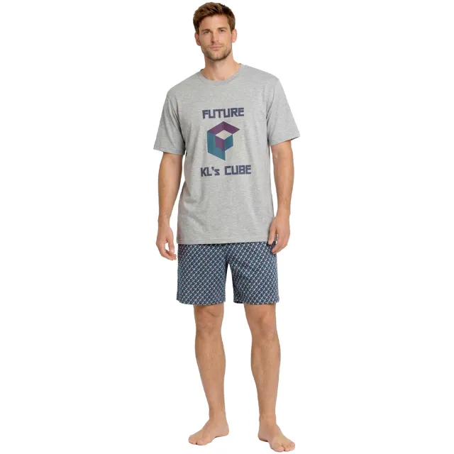 Kisses&Love KL30000 korte pyjamaset grijs