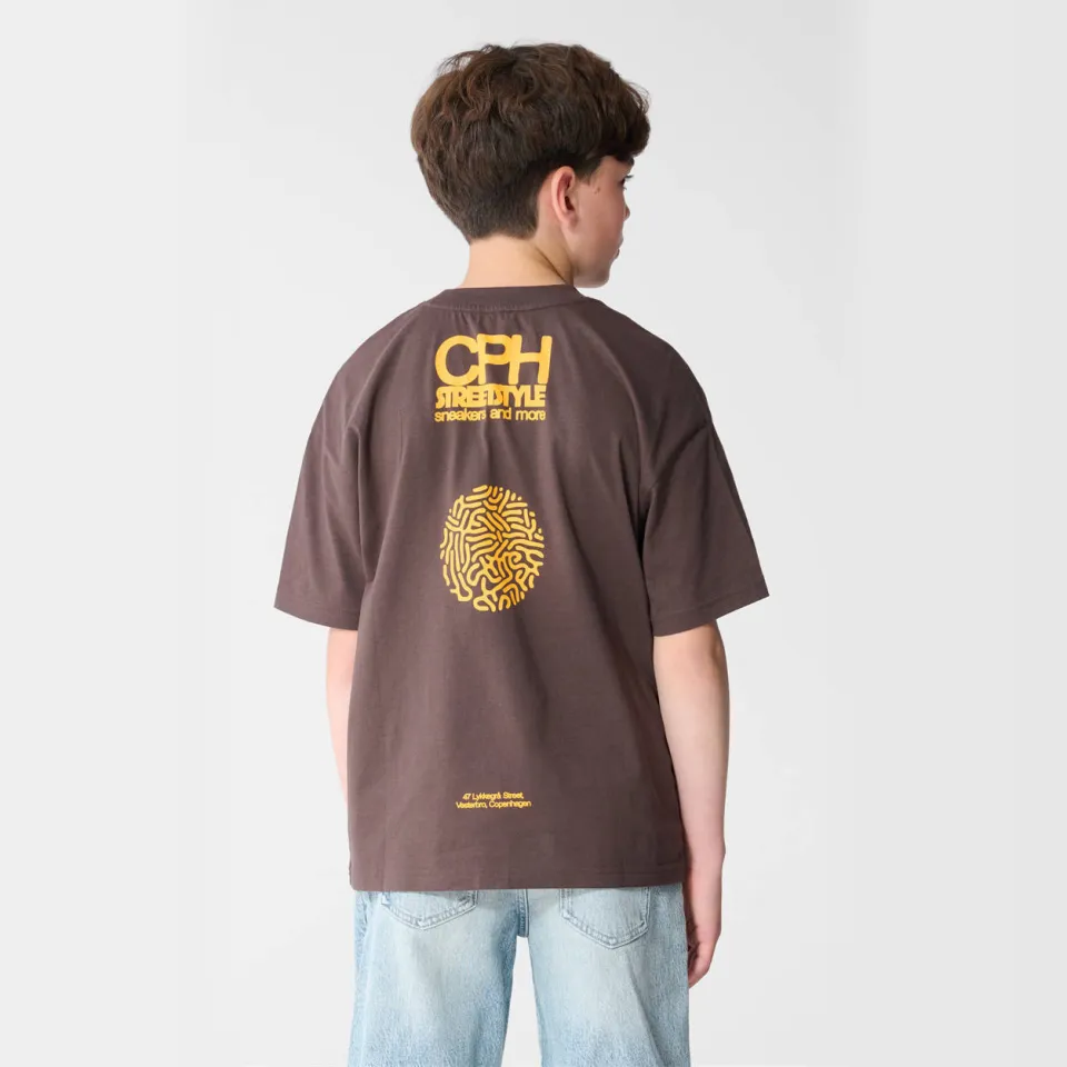Shoeby T-shirt met backprint donkerbruin, foto 6