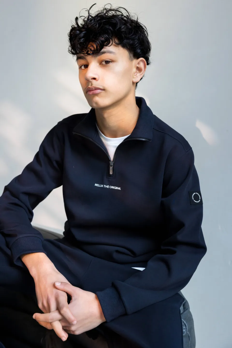 Rellix rechtvallende sweater met backprint - marineblauw, foto 5