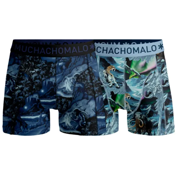 Muchachomalo Heren 2-pack Boxershorts Prehistory Veelkleurig