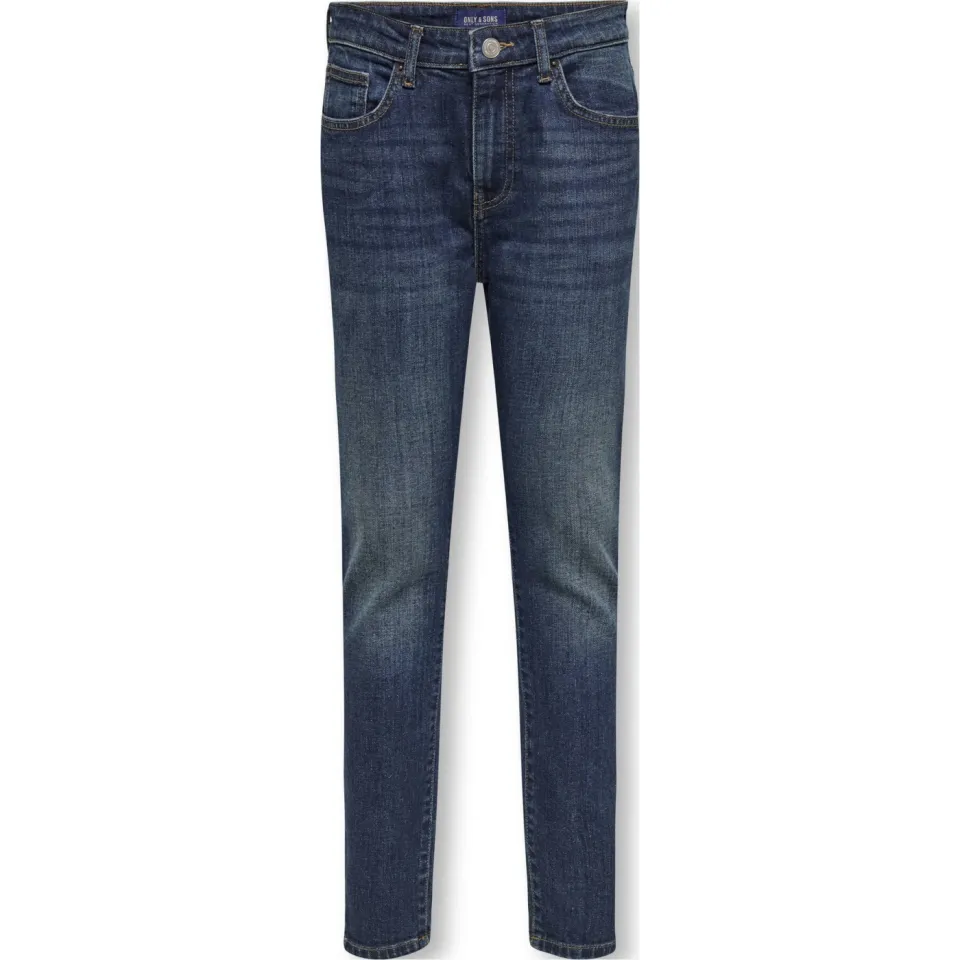 Only & Sons JUNIOR tapered jeans dark blue denim, foto 2