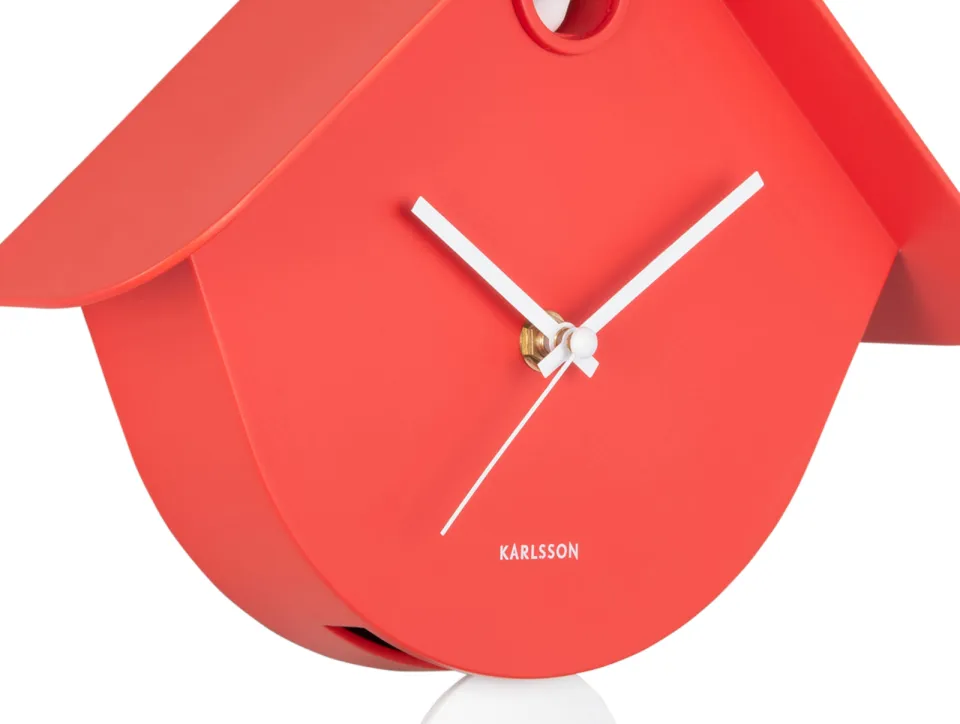 Karlsson Retro Cuckoo wandklok rood, foto 4